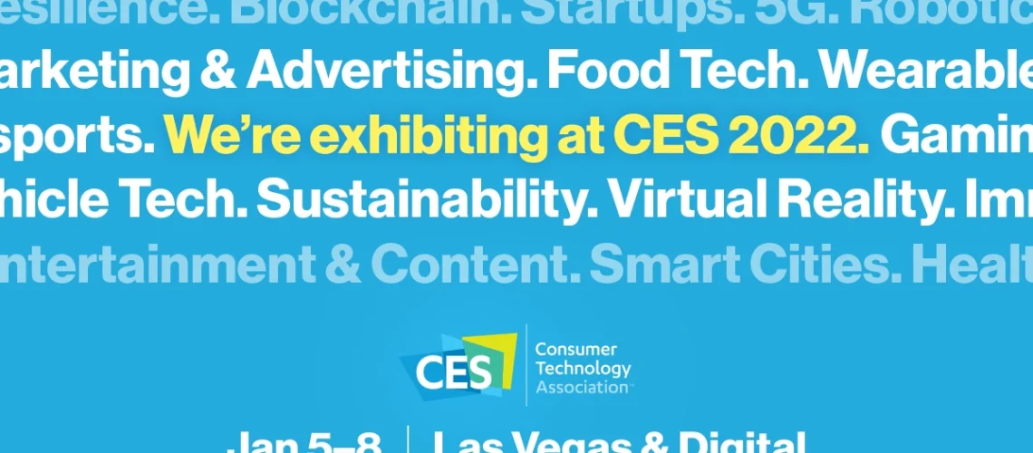 Banner of CES 2022 with participation as exhibitor of GAMMA AR